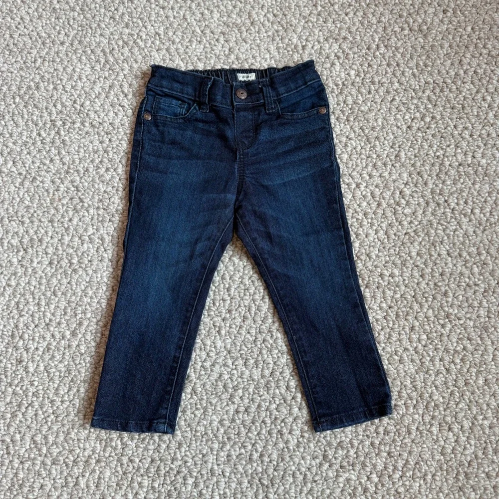 OshKosh B'gosh Kids Skinny Jeans Dark Wash Elastic‎ Waist Toddler Size 24 Months